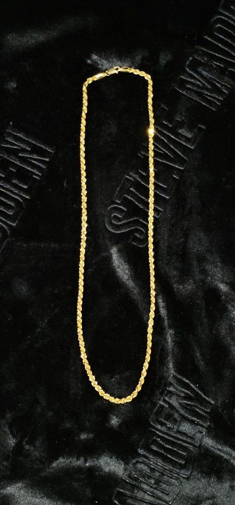 4mm 24" Gold Vermil Rope Chain