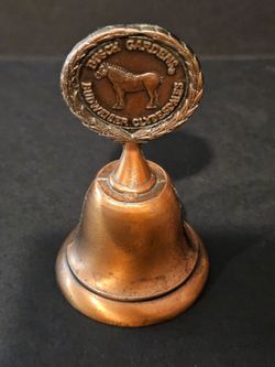 Vintage Busch Gardens Brass/Copper Clydesdales Bell Florida