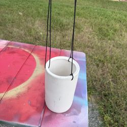 Hanging Cylindrical Ceramic Plant Pot