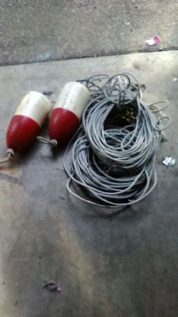 Crab pot rope and floats