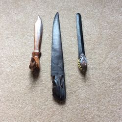 Three Vintage Wooden Letter Openers