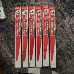 6 Diablo 9in Reciprocating Saw Blade Packs for Thick Metal Cutting