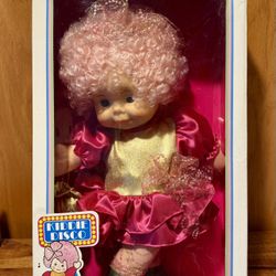 18” VTG 80s UNEEDA “FRIZZLES N’ FRILLS” DOLL KIDDIE DISCO BLINKINS I’M SOOO SOFT
