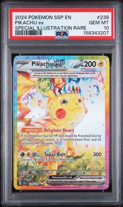 Pikachu ex sir surging sparks PSA 10
