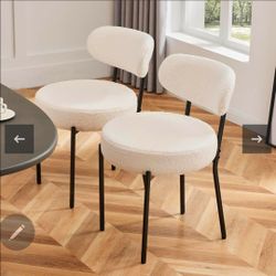 Set of 2 Sherpa Dining Chairs - Brand New