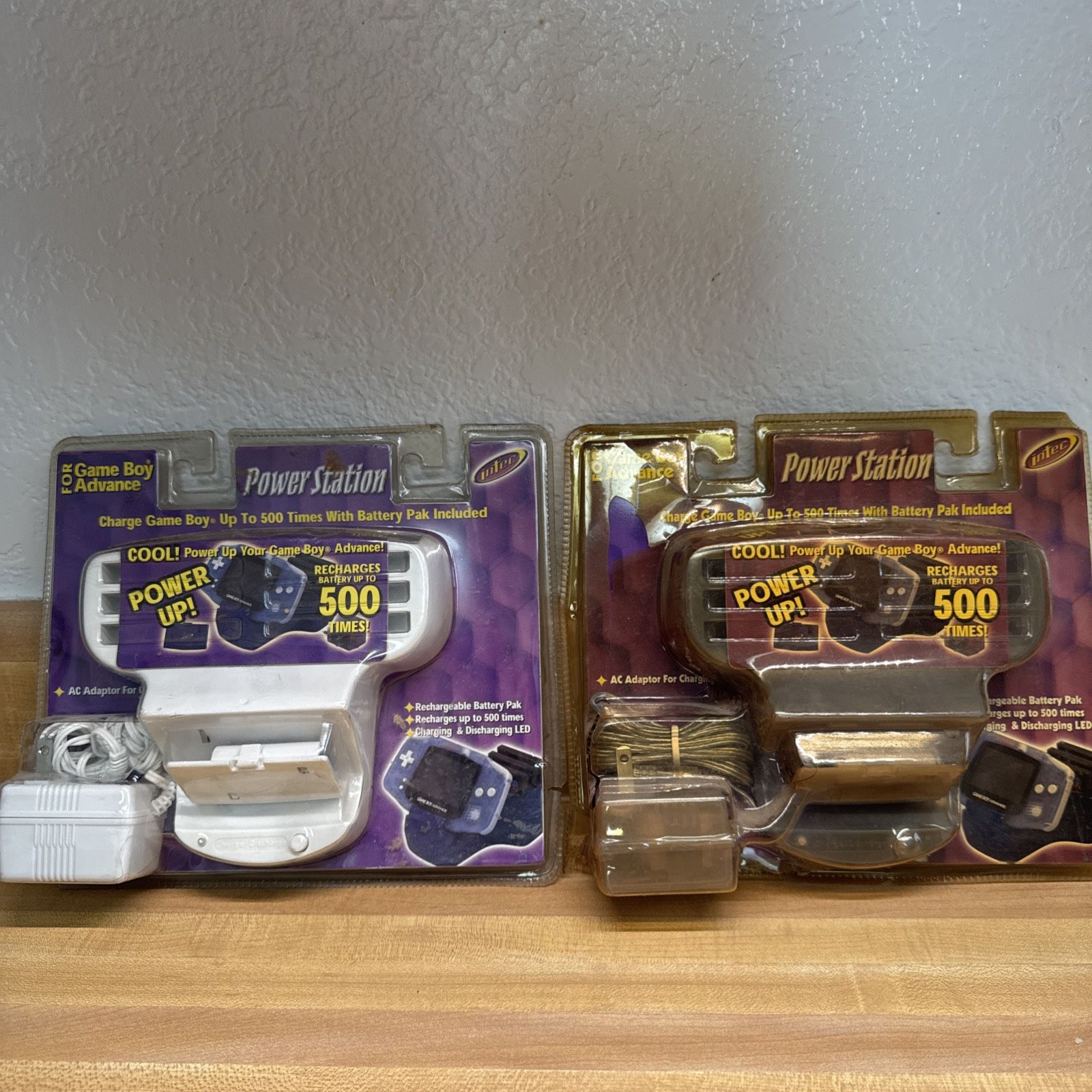Lot of 2 Game Boy Advance Power Station Intec New Vintage with Battery Pak