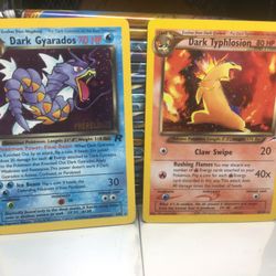 Pokémon Dark Gyarados And Dark Typhlosion Holo Bundle