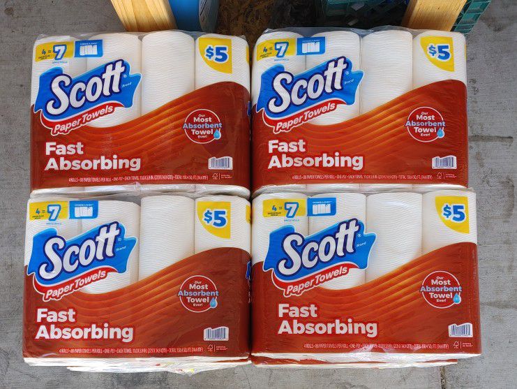 Scott 4=7 Paper towels (3 for $9)