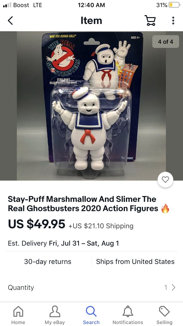 Free local delivery Stay-Puff Marshmallow 2020 Action Figure