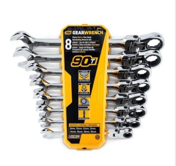 8 Piece Ratcheting Wrench Set 