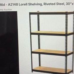New Lowell Shelving, Riveted Steel, 30”x12”x48” (A2148)