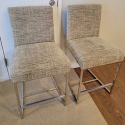 Designer Fabric Counter Height Stools 