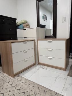 2 IKEA White Dressers With 3 Deep Drawers Cajoneras $150.- each one or take both for only $250.-