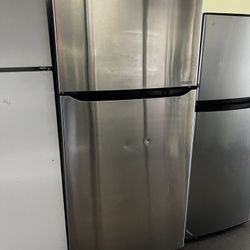 Lg Stainless Steel Top Freezer Refrigerator Apartment Size 