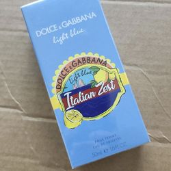DOLCE & GABBANA LIGHT BLUE "ITALIAN ZEST" 50ML/1.7OZ - DISCONTINUED/RARE - NEW