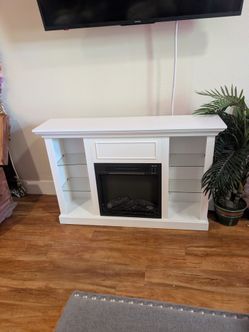 Cute fireplace tv stand