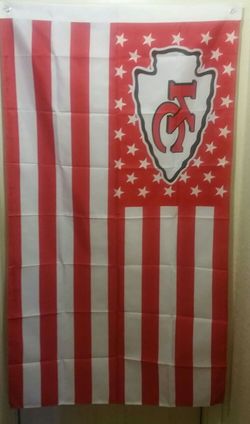 KANSAS CITY CHIEFS AMERICAN FLAG