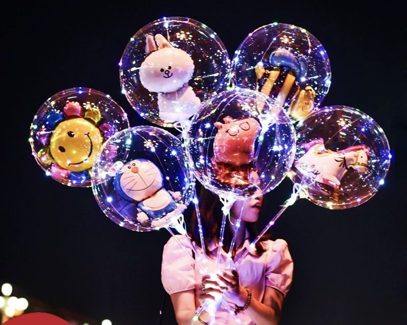 LED Bobo Balloons, Clear Light Up Balloons,Helium Glow Bubble Balloons with String Lights for Party Birthday Wedding Decorations