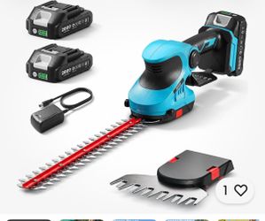 Seesii Cordless Hedge Trimmer & Shear with 2 Batteries and Charger