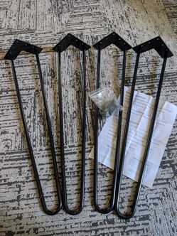 24-In MCM hairpin heavy duty wrought iron table legs