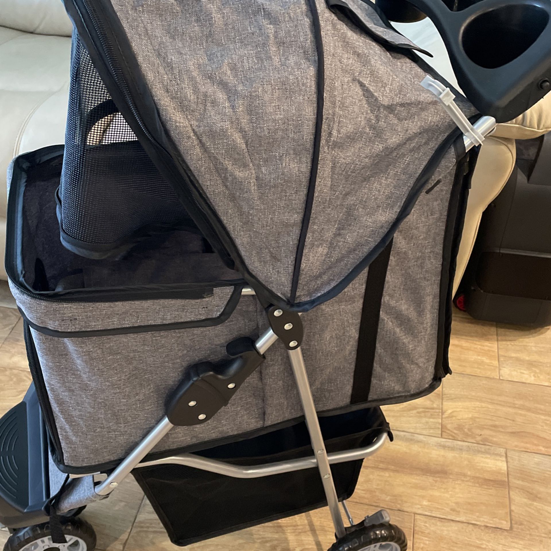 Gray Pet stroller