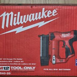 Milwaukee  Pin Nailer  23g  Just The Tool Bare