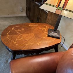 Wood Inlay Side table