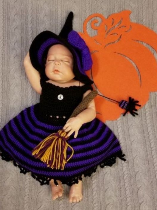 crochet baby witch halloween costume