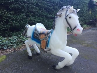 Vintage Plastic Horse From A Spring Ride, No Longer Has Frame