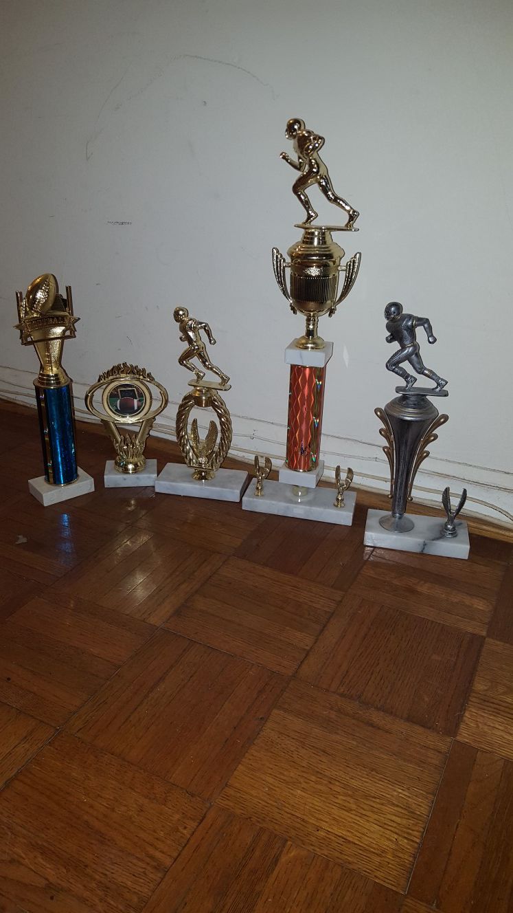 5 Football Trophies