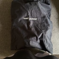 Saint Laurent Backpack  White and Black Leopard 