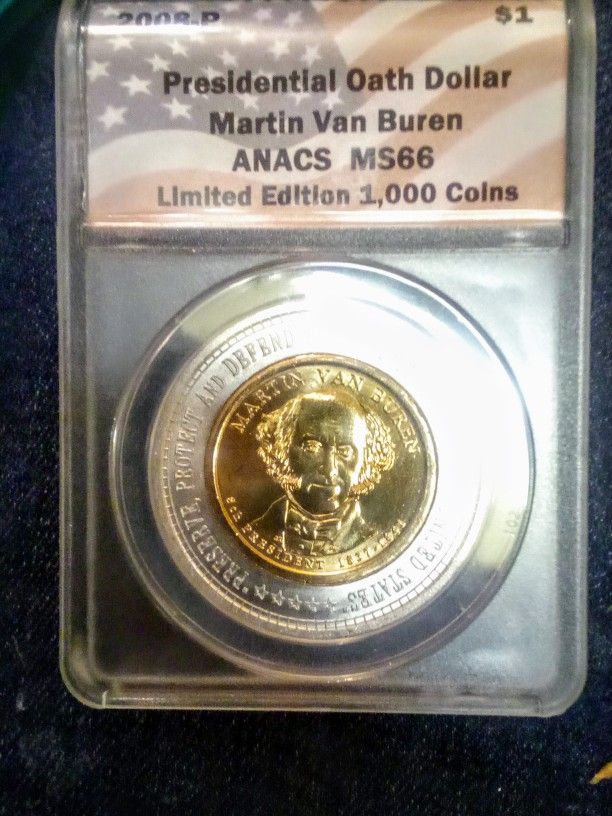 2008p Van Buren Pres Oath Dollar, Ms66, Read Desc
