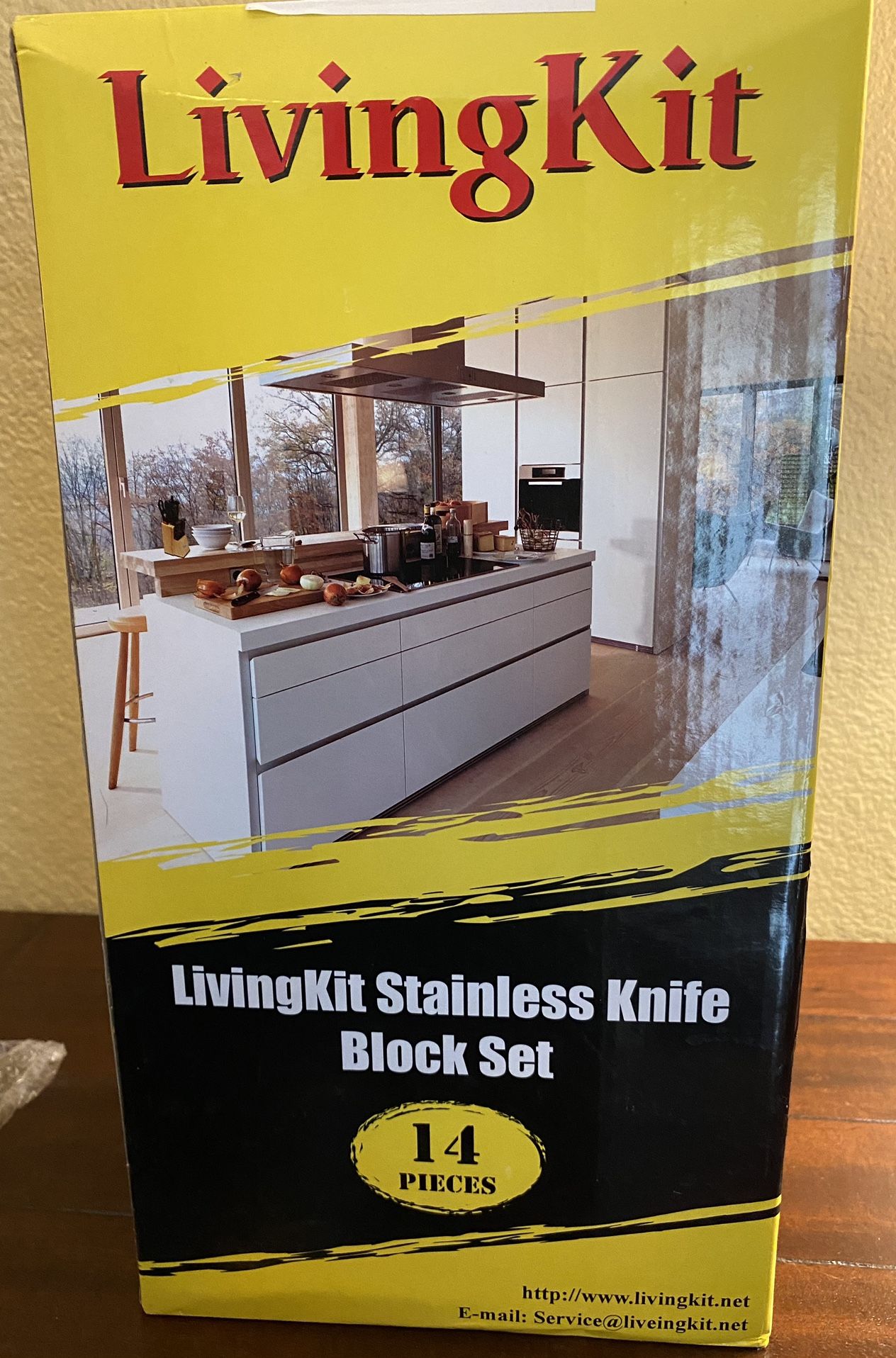 Stainless Steel Kitchen Knife Block Set 14 Piece