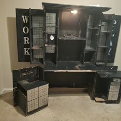 Office Armoire, Computer Hutch Desk 