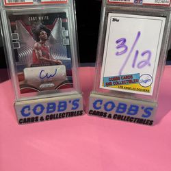 🏀2019 PANINI PRIZM ROOKIE SIGNATURES CWT COBY WHITE PSA 9🏀