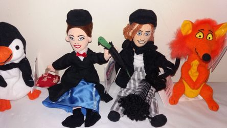 New With Tags Disney Mary Poppins Beanie Babies complete set