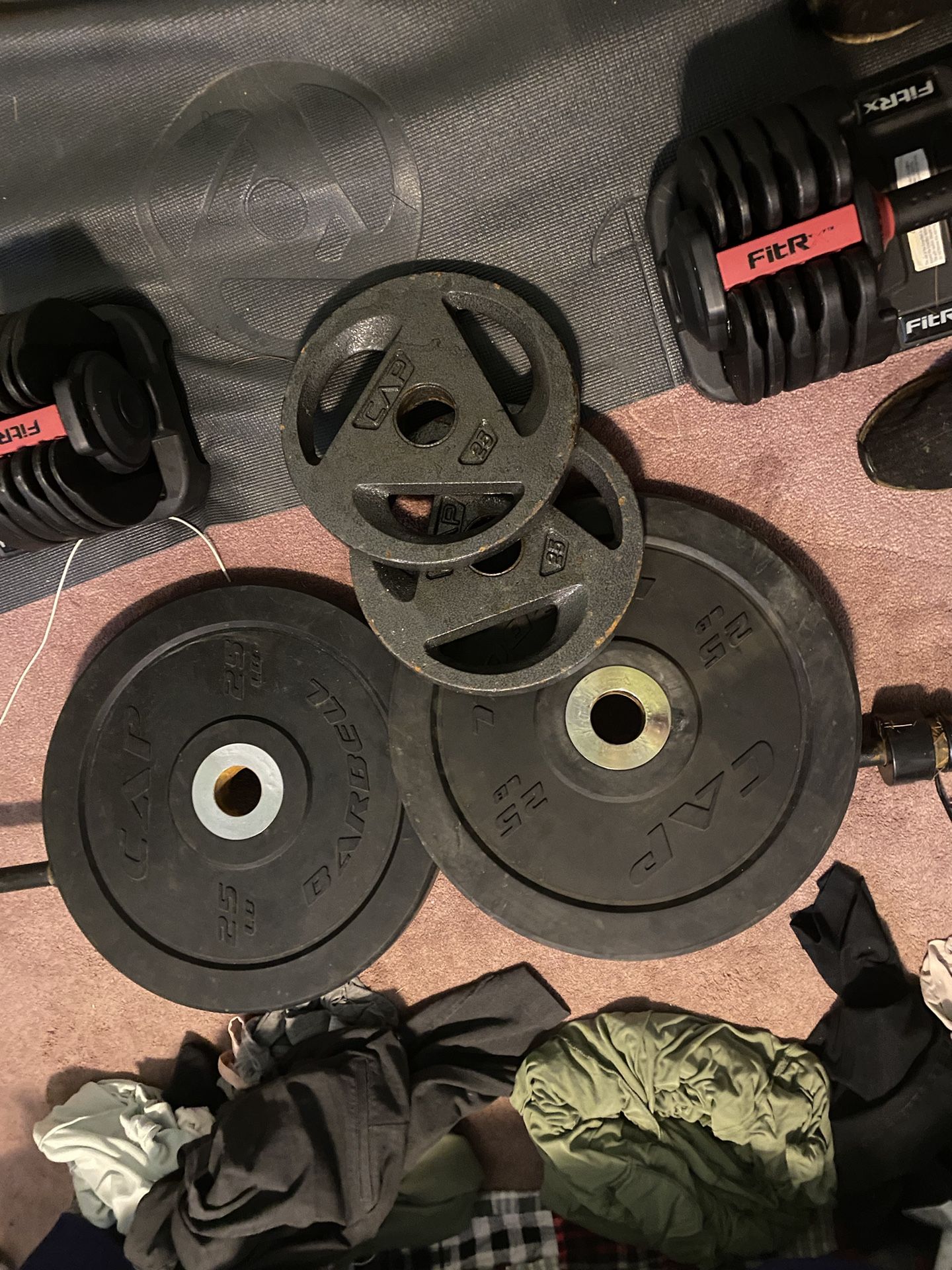 Bench Press Bar And Wieghts