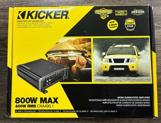 Kicker CXA400.1 400W Mono Class D Subwoofer Amplifier
