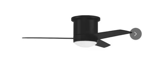 CRAFTMADE Cole II 44 in. Hugger Indoor/Outdoor Flat Black Ceiling Fan with LED Light and Remote NEW