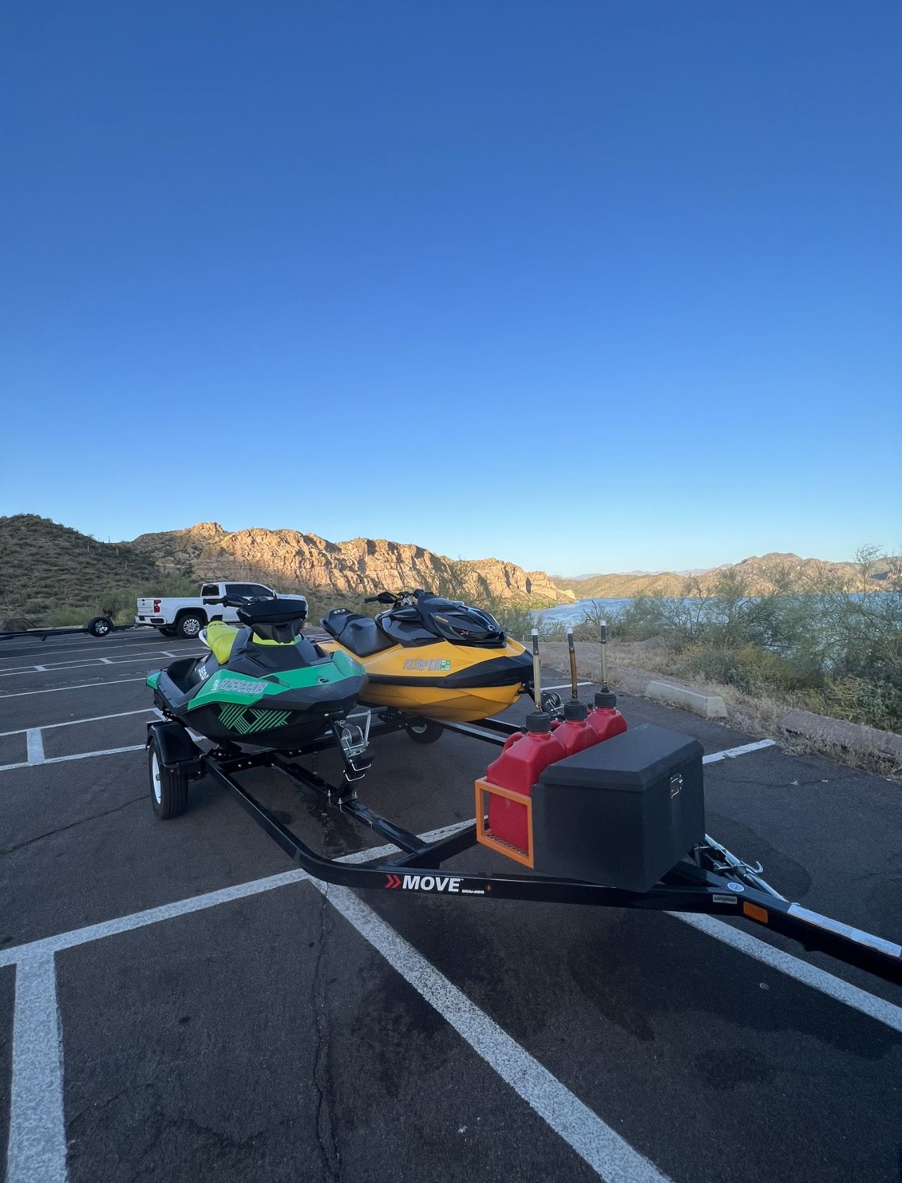 Seadoo Jet Skis And Trailer