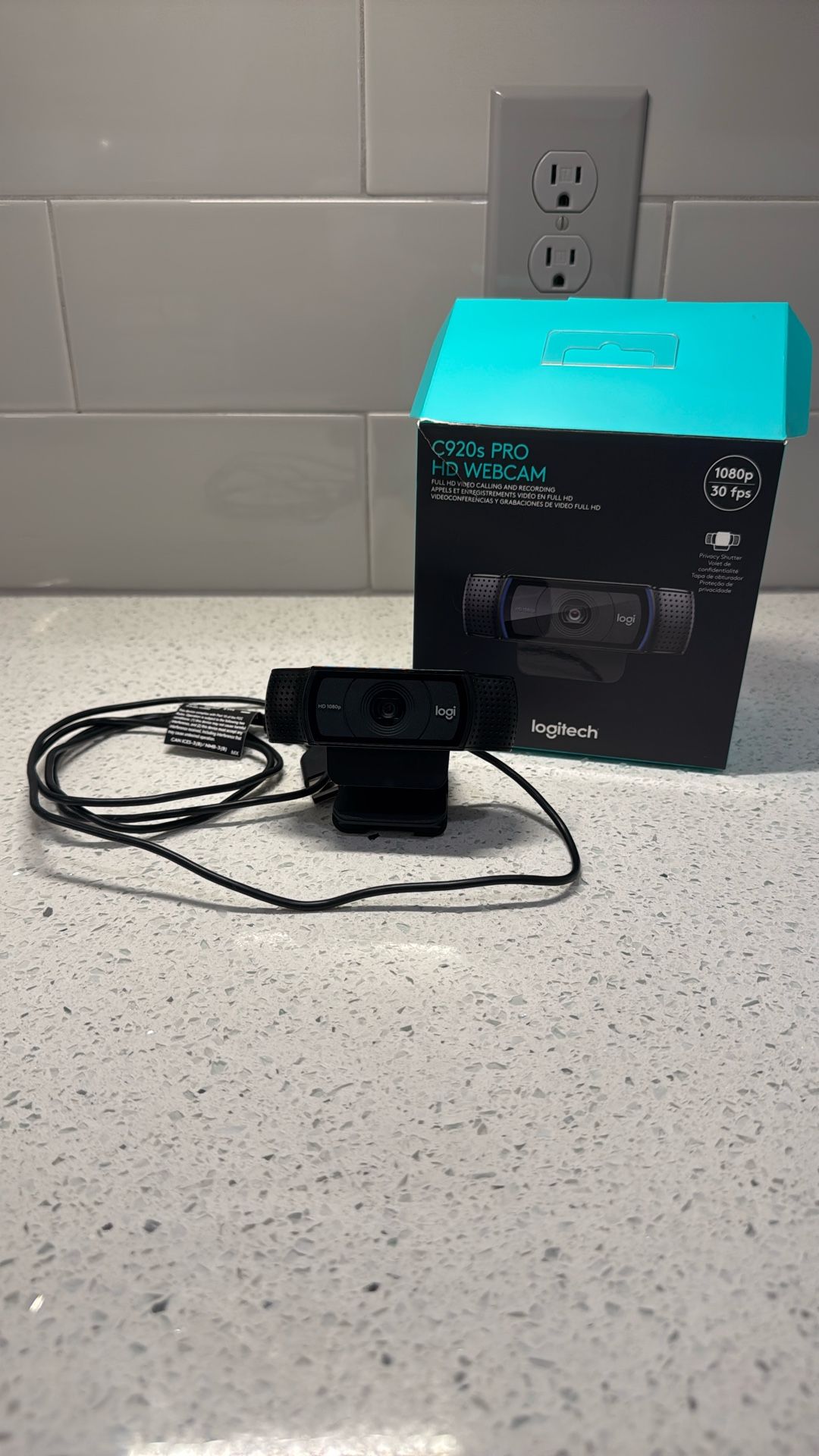 HD Webcam - C920s Pro - Logitech 1080 p 30 fps black 