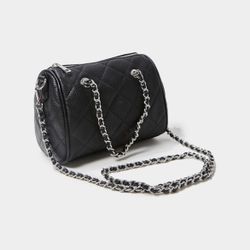 Quilted Barrel Crossbody Bag