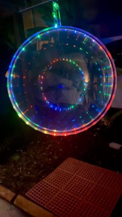 Bubble chair with LED lights and cover