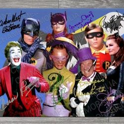 New 1966 Batman TV Show Cast Adam West, Burt Ward, Yvonne Craig, Julie Newmar, Cesar Romero,  Frank Gorshin, Burgess Meredith Professional 8x10 RP 