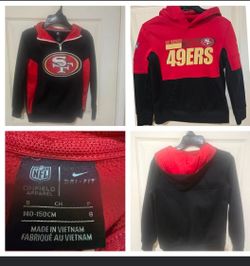 2 Like new NFL Youth Nike Scarlet/Black San Francisco 49ers ( small size 8) Performance - Pullover Hoodie ( reseda Ca)
