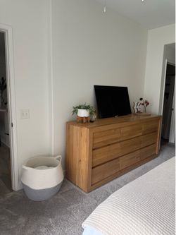 Restoration Hardware Oak 9 Drawer Dresser