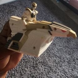 McDonald's de 1995 del White Ranger con el Falcon Ninjazord de Mighty Morphin Power Rangers