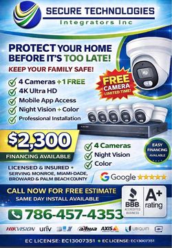Security cameras installed