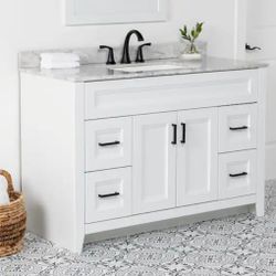 Bathroom Vanity 60" With Engineered Stone Top 