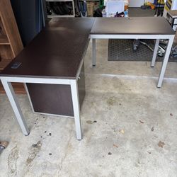 Office Desk w/return  and Cabinet